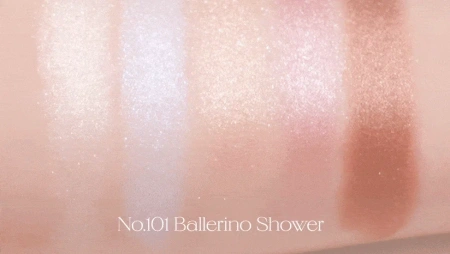 Палетка теней и хайлайтеров для лица Mood Shower Face Palette NO.101 Ballerino