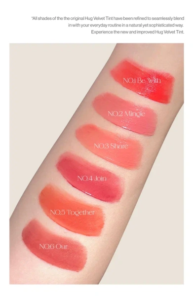 Тинт для губ с матовым финишем Luv Hug VelvetTint NO.6 OUR